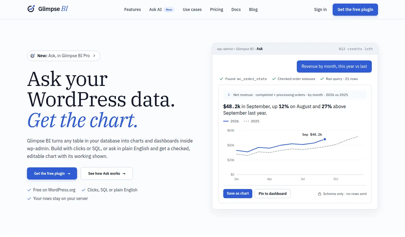 Glimpse BI website