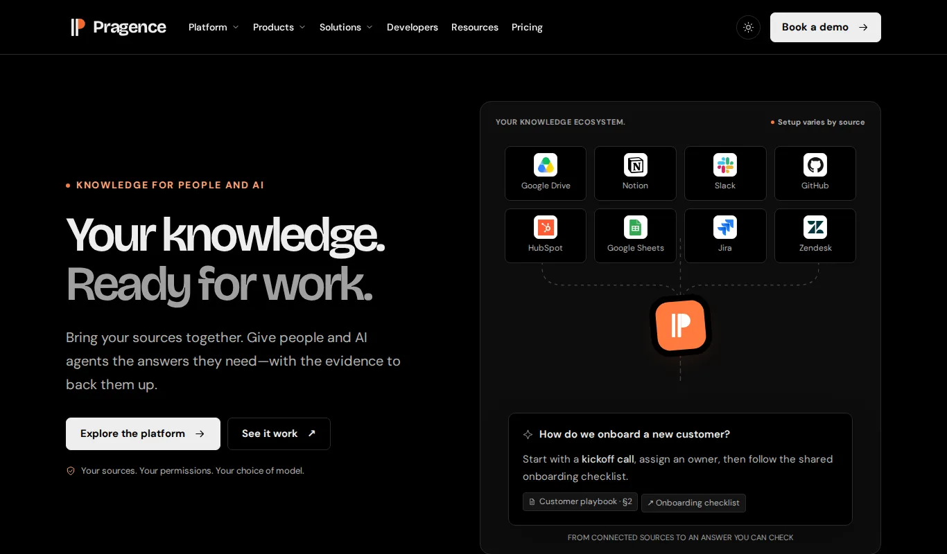 Pragence website