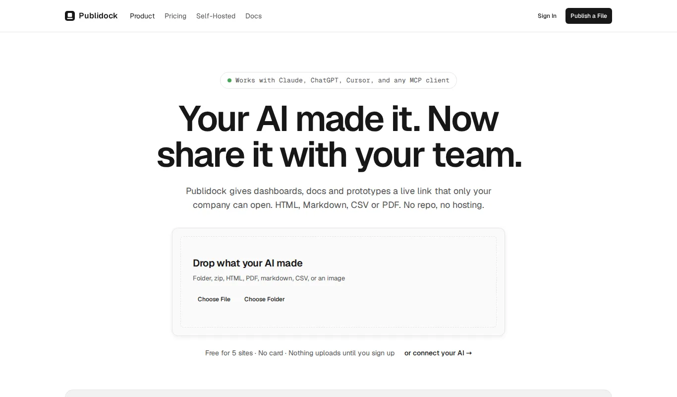 Publidock website